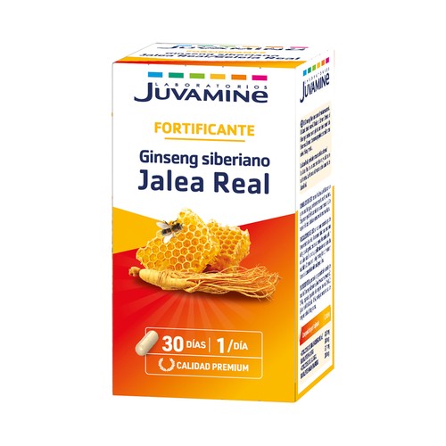 JUVAMINE Complemento nutricional a base de ginseng siberiano y jalea real  30 uds.
