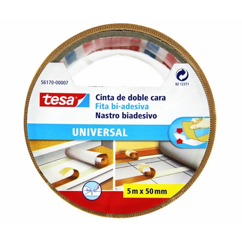 Rollo de 5 metros de cinta adhesiva de doble cara de 50 milímetros TESA.