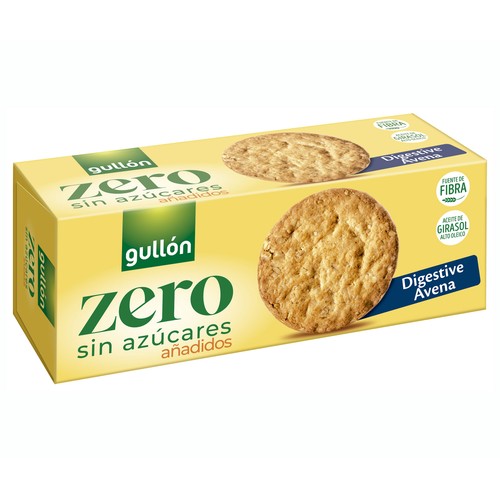 GULLÓN Zero Galletas con avena sin azúcares añadidos 410 g.