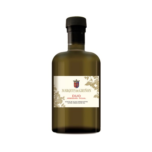 MARQUÉS DE GRIÑÓN Aceite de oliva virgen extra duo (Arbequina-Picual) botella 500 ml.