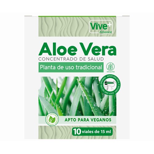 VIVE+ SALUD Y VIDA Complemento alimenticio a base de aloe vera 10 uds. de 10 ml.