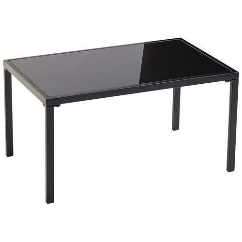 Conjunto 4 piezas con sofá, 2 sillas y mesa de acero y textileno color negro, GARDEN STAR ALCAMPO.