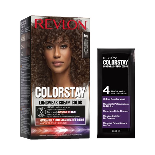 REVLON Colorstay Coloración permanente tono 5.12 Castaño claro glacial.
