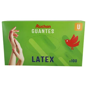 PRODUCTO ALCAMPO Guantes de látex talla única PRODUCTO ALCAMPO 100 uds.