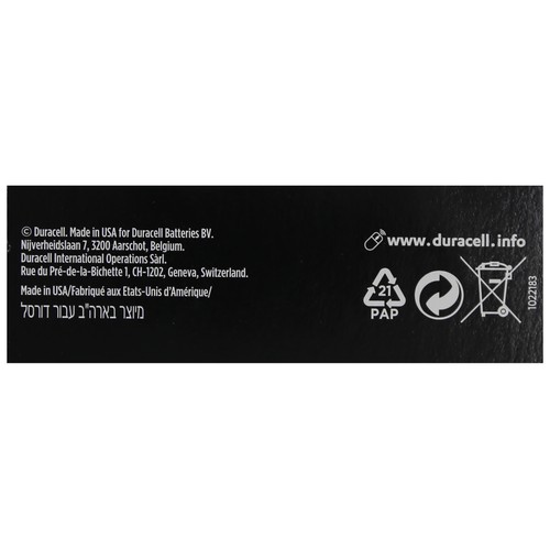Pack de 2 pilas alcalinas D, LR20, 1,5V, DURACELL Plus.