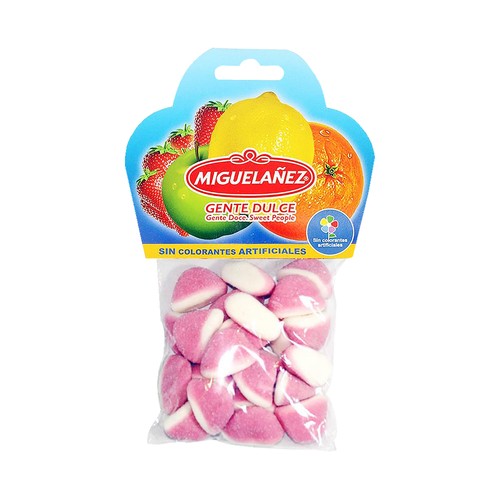 MIGUELAÑEZ Gominolas blandas besos sabor a fresa bolsa 150 g.