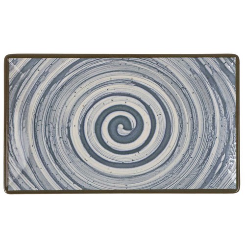 Fuente rectangular 25x15cm melamina, modelo Loop azul ELITE