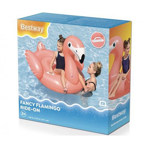 Fancy flamenco hinchable con asas 138x107cm, BESTWAY.