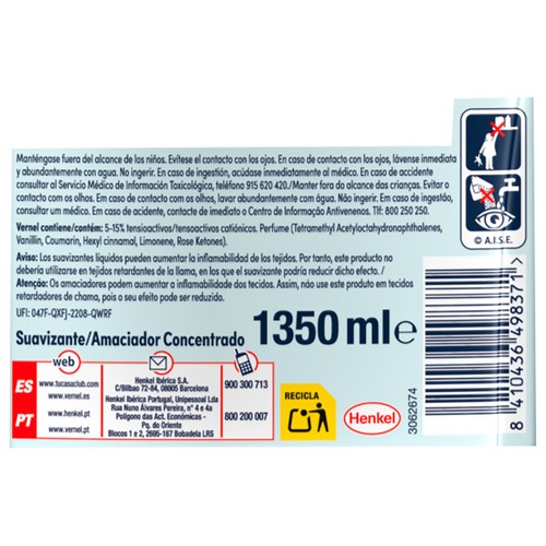 VERNEL Suavizante maldivas 75ds 1350ml