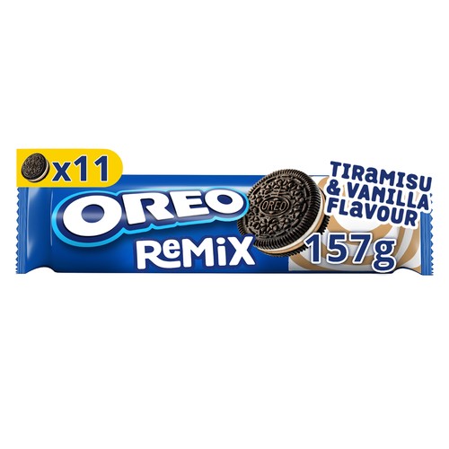 OREO Remix Sándwich de galleta de tiramisú y vainilla 157 g.