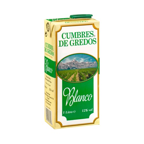 Vino blanco de mesa CUMBRE DE GREDOS brick de 1 l.