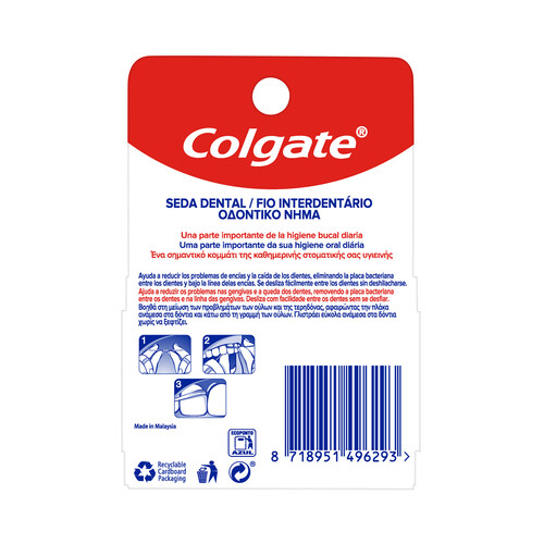 COLGATE Total pro encías sanas Seda dental para el cuidado de dientes y encías 50 m.