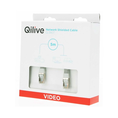Cable RJ45 QILIVE, cat-5e, longitud 5m.