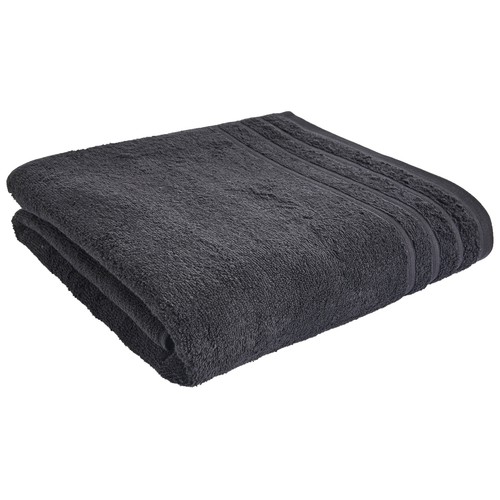 Toalla de baño 100% algodón color negro, densidad de 500g/m², ACTUEL.