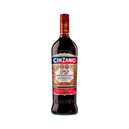 CINZANO 1757 Vermouth rojo I.G.P. rosso, elaborado en Torino botella 1 l.