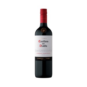 Vino tinto reserva elaborado en Chile botella 75 cl.