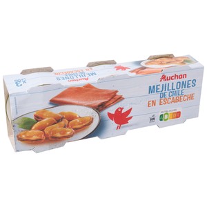 PRODUCTO ALCAMPO Mejillones escabeche lata de 43 g. pack de 3 uds.