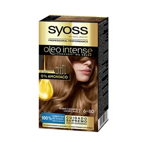 SYOSS Oleo intense Tinte de pelo permanente tono 6-80 rubio caramelo.