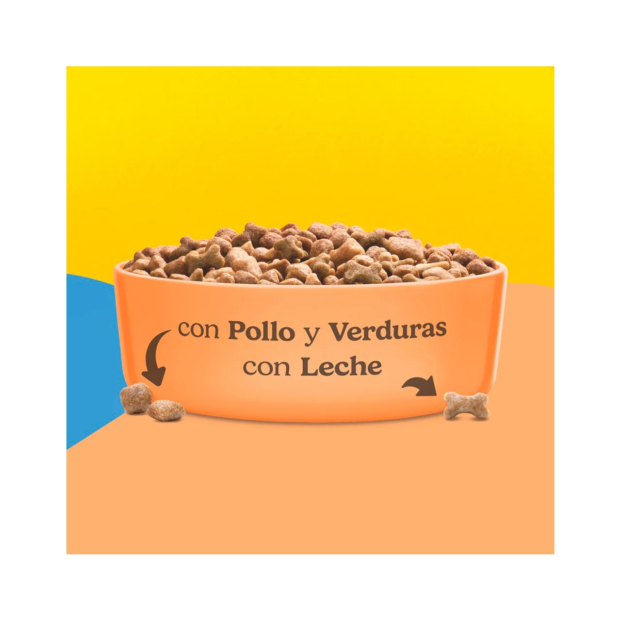 Comida para perros junior a base de pollo, leche y verduras 3 kg.