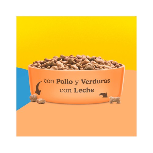 FRISKIES Comida para perros junior a base de pollo, leche y verduras 3 kg.
