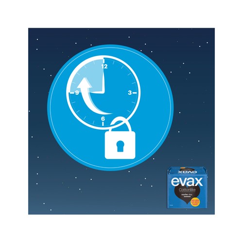 EVAX Compresas de noche con alas EVAX Cottonlike 18 uds.