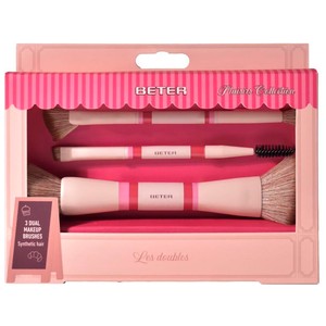 BETER Les doubles plaisirs collection Estuche con 3 brochas de maquillaje dobles.