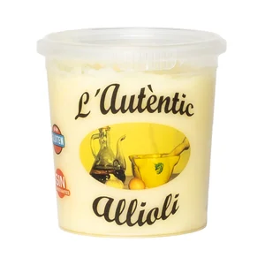 L"AUTÉNTIC Allioli tradicional, elaborado sin conservantes ni gluten L"AUTÈNTIC 135 g.