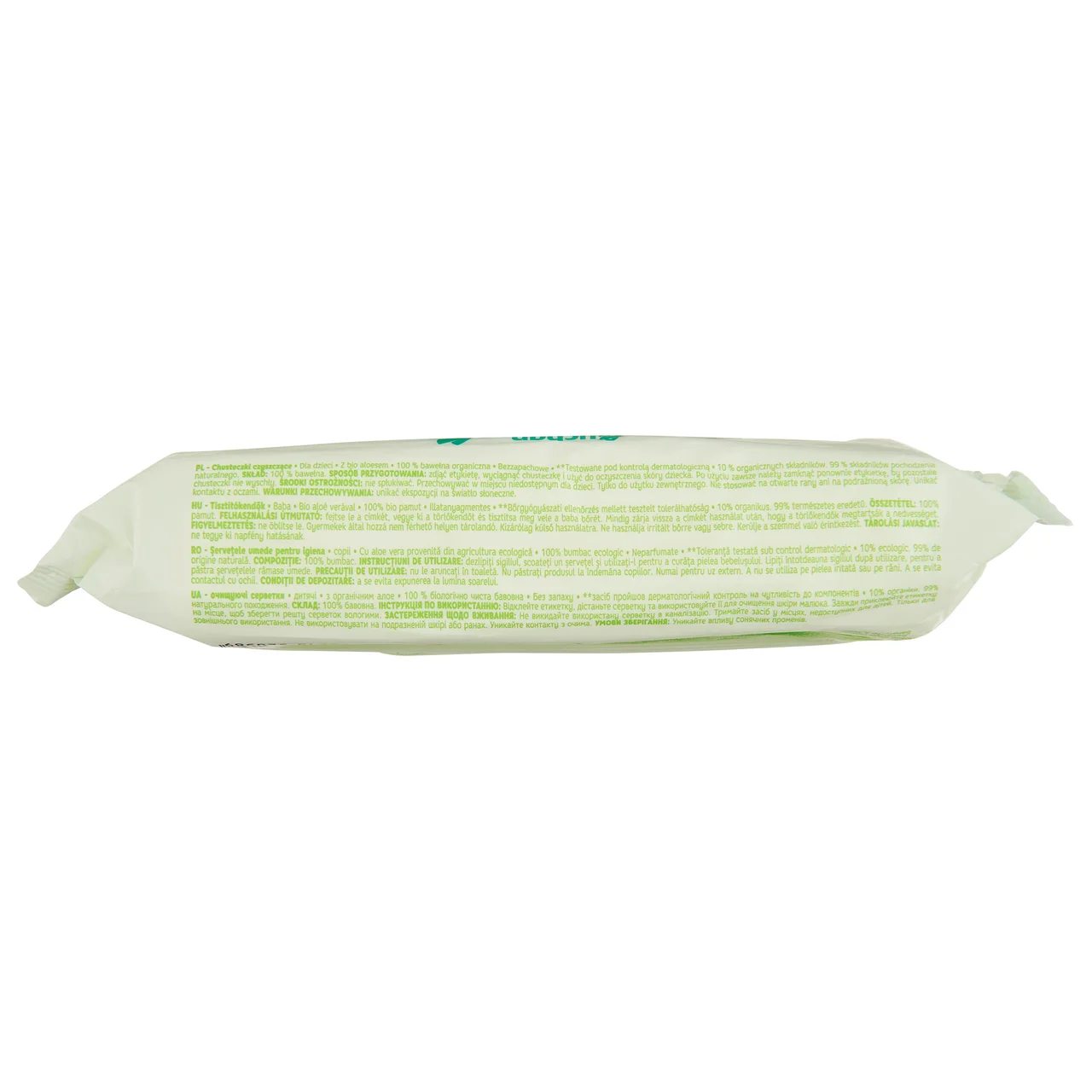 ALCAMPO BABY Bio Toallitas húmedas para bebé con algodón y aloe vera ecológicos 64 uds.