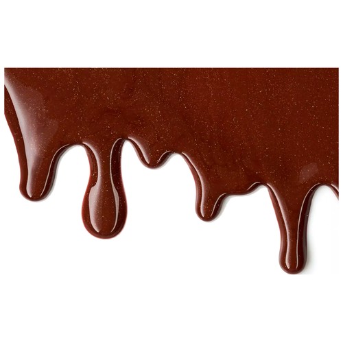 ESSENCE Choco bomb tono marrón Brillo de labios no pegajoso con partículas doradas brillantes.