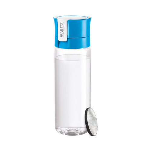 Botella Fill&Go color azul con filtro purificador de agua, 0,6 litros BRITA.