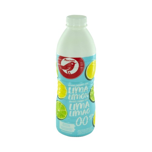 AUCHAN Yogur líquido desnatado sin azúcares añadidos con sabor lima-limón 1 l Producto Alcampo.