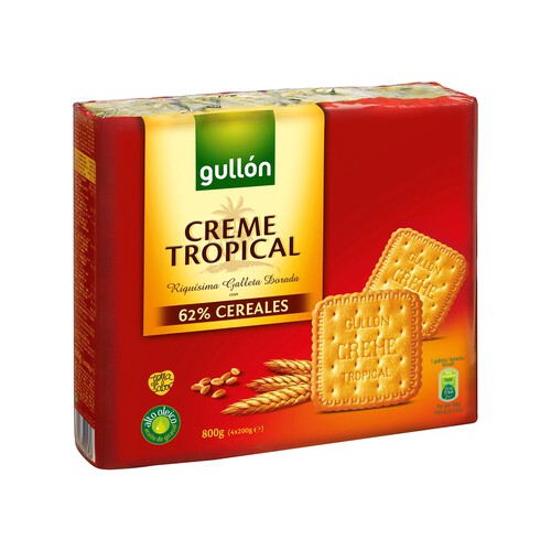 GULLÓN Creme Tropical Galletas de cereales 800 g.