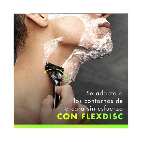 GILLETTE Labs Maquinilla de afeitar con cabezal pivotante de 5 hojas  + colgador de pared.