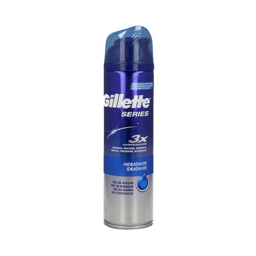 GILLETTE Gel de afeitar con triple acción (hidrata, protege y refresca) GILLETTE Series 200 ml.