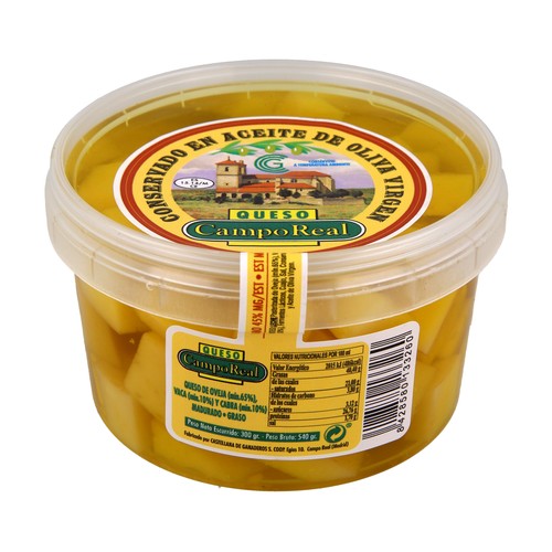 CAMPOREAL Queso en aceite de oliva virgen CAMPOREAL 540 g.
