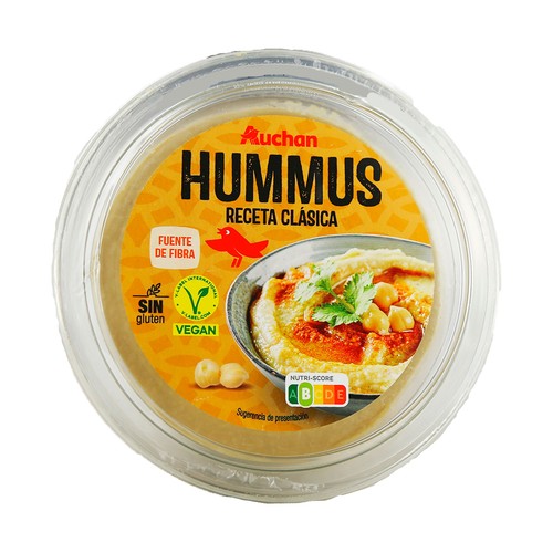 AUCHAN Hummus receta clásica 500 g Producto Alcampo.