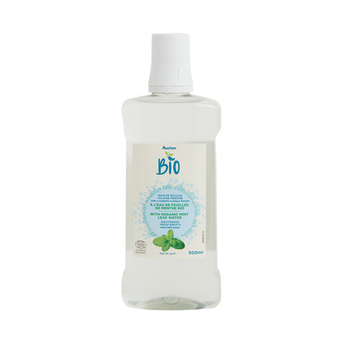PRODUCTO ALCAMPO Bio Enjuague bucal con de uso diario con hojas de menta ecológica 500 ml.