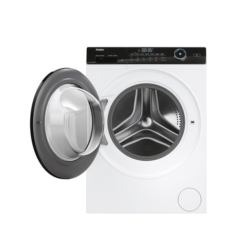 Lavadora HAIER HW80-B14959EU1-S 8KG blanca y negro, clasificación energética: A, 1400RPM, H: 85cm, A: 59,5cm, F: 58,3cm.