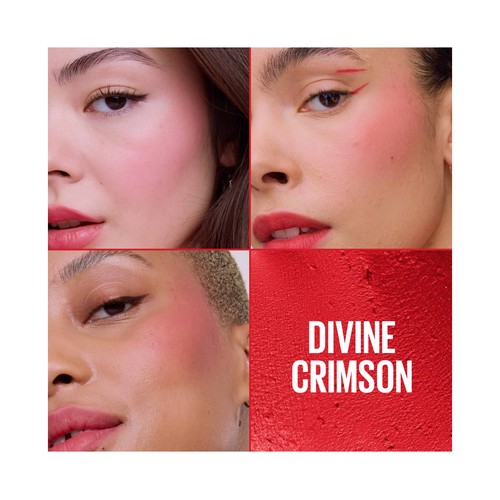 MAYBELLINE Cloudtopia tono 03 Divine crimson Colorete mousse para labios y mejillas, acabado mate difuminado.