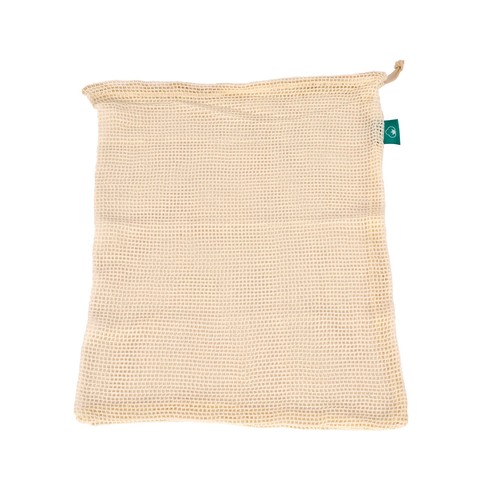 Set de 4 utensilios de bambú y bolsa de algodón, 48x33 cm, TABERSEO.