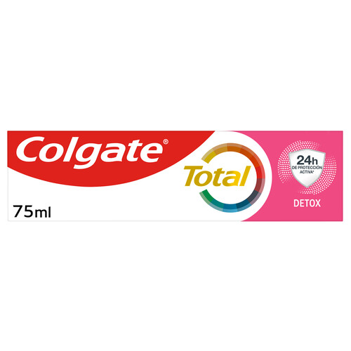 COLGATE Total detox Pasta de dientes con flúor y 24 horas de protección activa 75 ml.