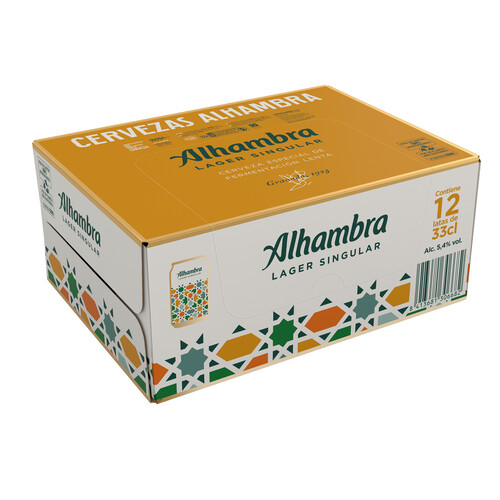 ALHAMBRA Especial Cerveza pack de 12 latas x 33 cl.