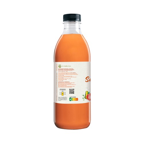 CAÑA NATURE Salmorejo fresco tradicional andaluz, 100% natural, sin gluten ni conservantes CAÑA NATURE 1 l.