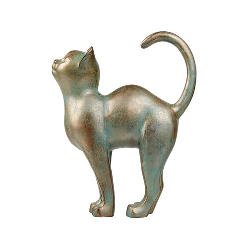 Figura Gato En Poliresina Altura 24 Cm.  GARDENSTAR