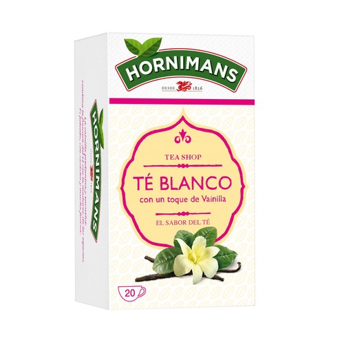 Té blanco con un toque de vainilla HORNIMANS 20 uds. 35 g.