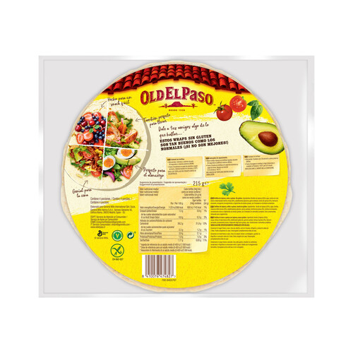 OLD EL PASO Tortillas wrap sin gluten OLD EL PASO 4 uds. 215 g.