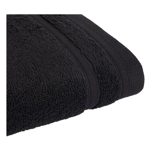 Toalla de tocador 100% algodón color negro, densidad de 500g/m², ACTUEL.