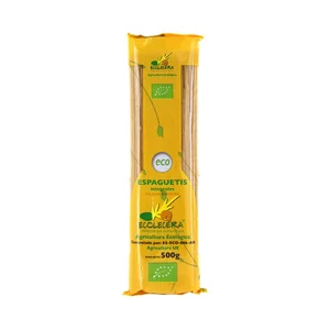 ECOLECERA Pasta Espaguetis ecológicos, pasta compuesta integral de calidad superior ECOLECERA 500 g.