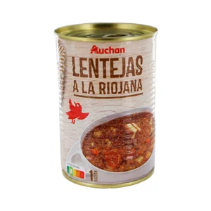 PRODUCTO ALCAMPO Lentejas a la riojana lata de 430 g.
