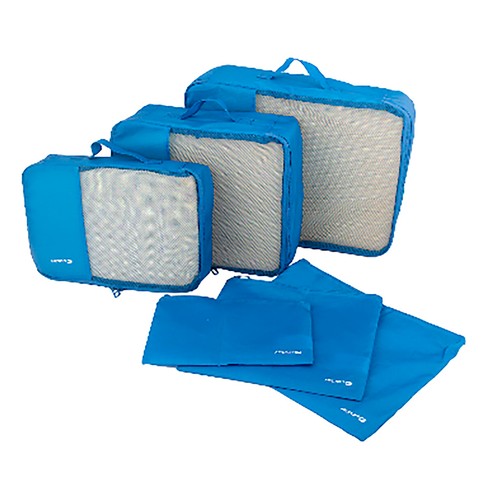 Bolsa de embalaje para viaje, color azul, ALCAMPO.
